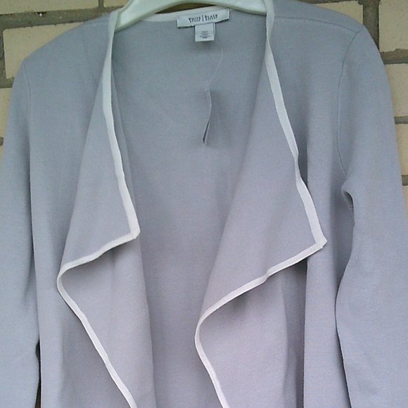 Color Block Open Front Long Sleeve Coatigan - Picture 2 of 4